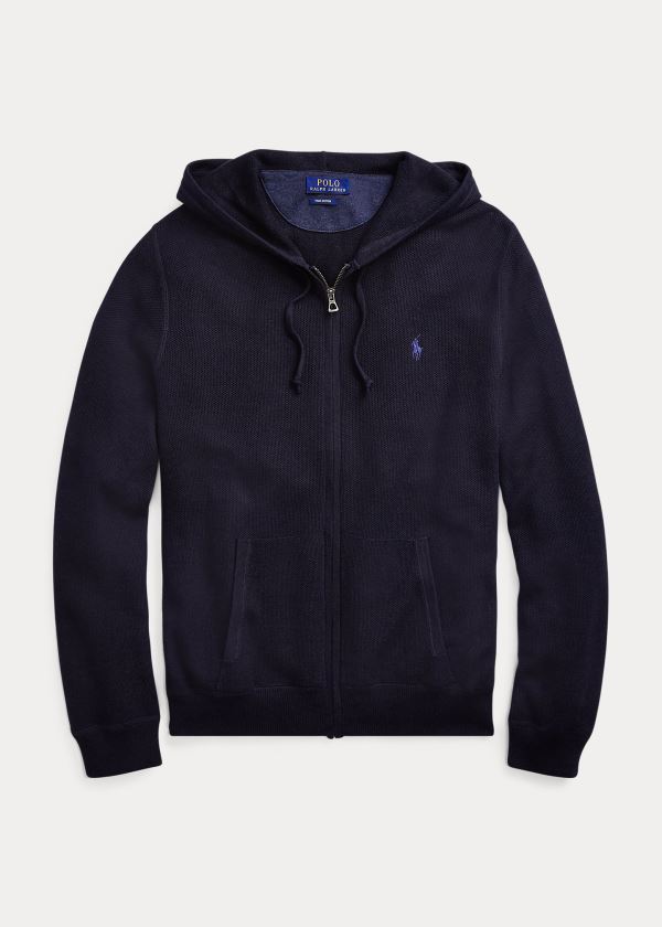 Polo Ralph Lauren Cotton Full-Zip Striktrøje Herre Danmark (YRVAK0934)